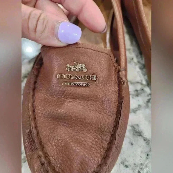 VINTAGE COACH BROWN PENNY LOAFERS FLATS SHOES PREPPY "OPAL" SZ 7 B - Picture 5 of 7